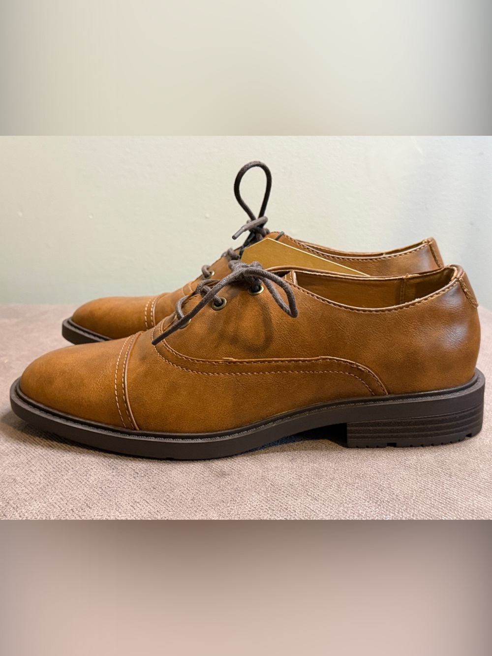 Frye Men's Colton Brush Brown Oxford Lace Dress Shoes Size 8 New With Box & Tags - Picture 3 of 9